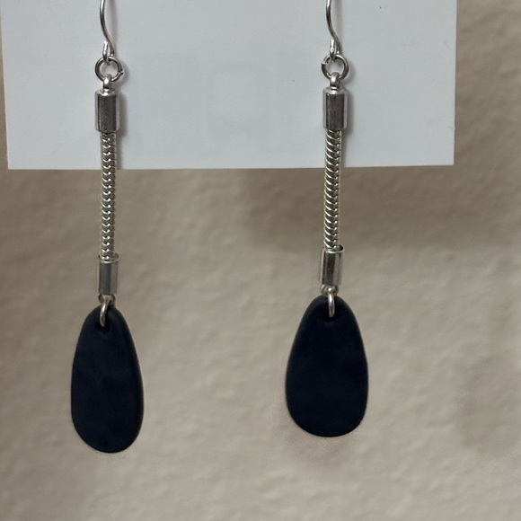 belk Jewelry - Belk Silver and Black Dangle Earrings